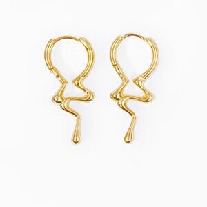 Geometric Outline Metal Hoops